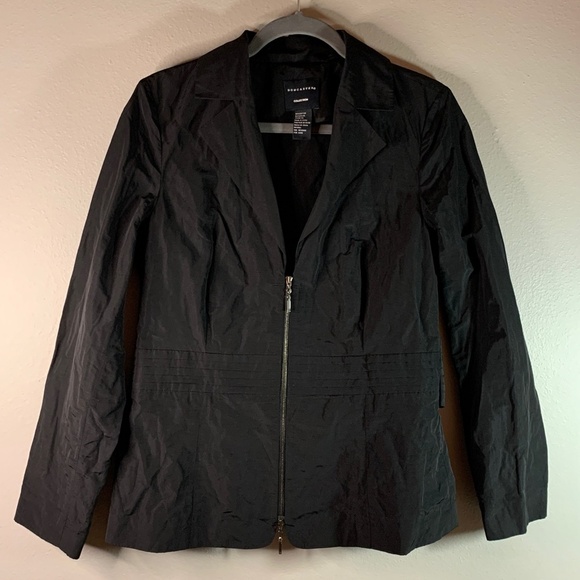 Doncaster Collection Size 8 Black Metalic Sparkle Jacket Bow in Back 3/4 Zip - Picture 12 of 13